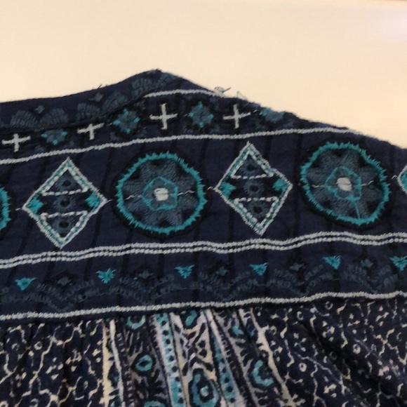 Lucky Brand bohemian floral print tank top with embroidery accent - Picture 12 of 13